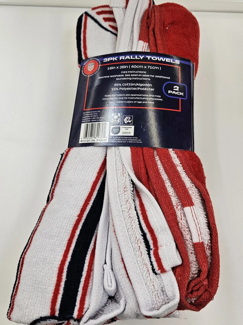 USA Red & White Rally Towels - 2 Pack